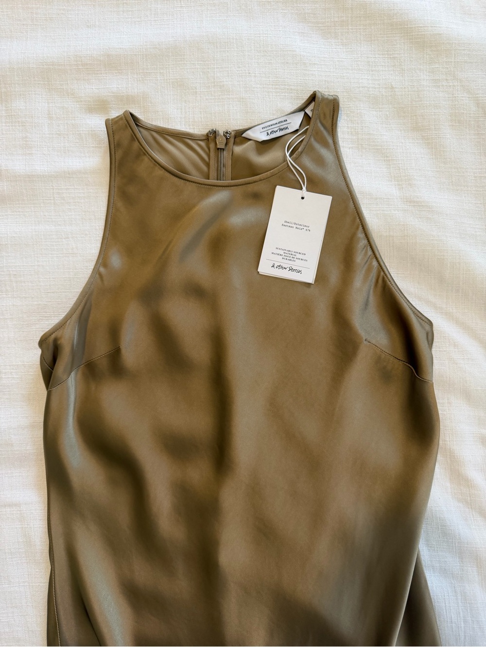 & Other Stories NWT Satin Slip Midi Dress Size 6 - Picture 9 of 15